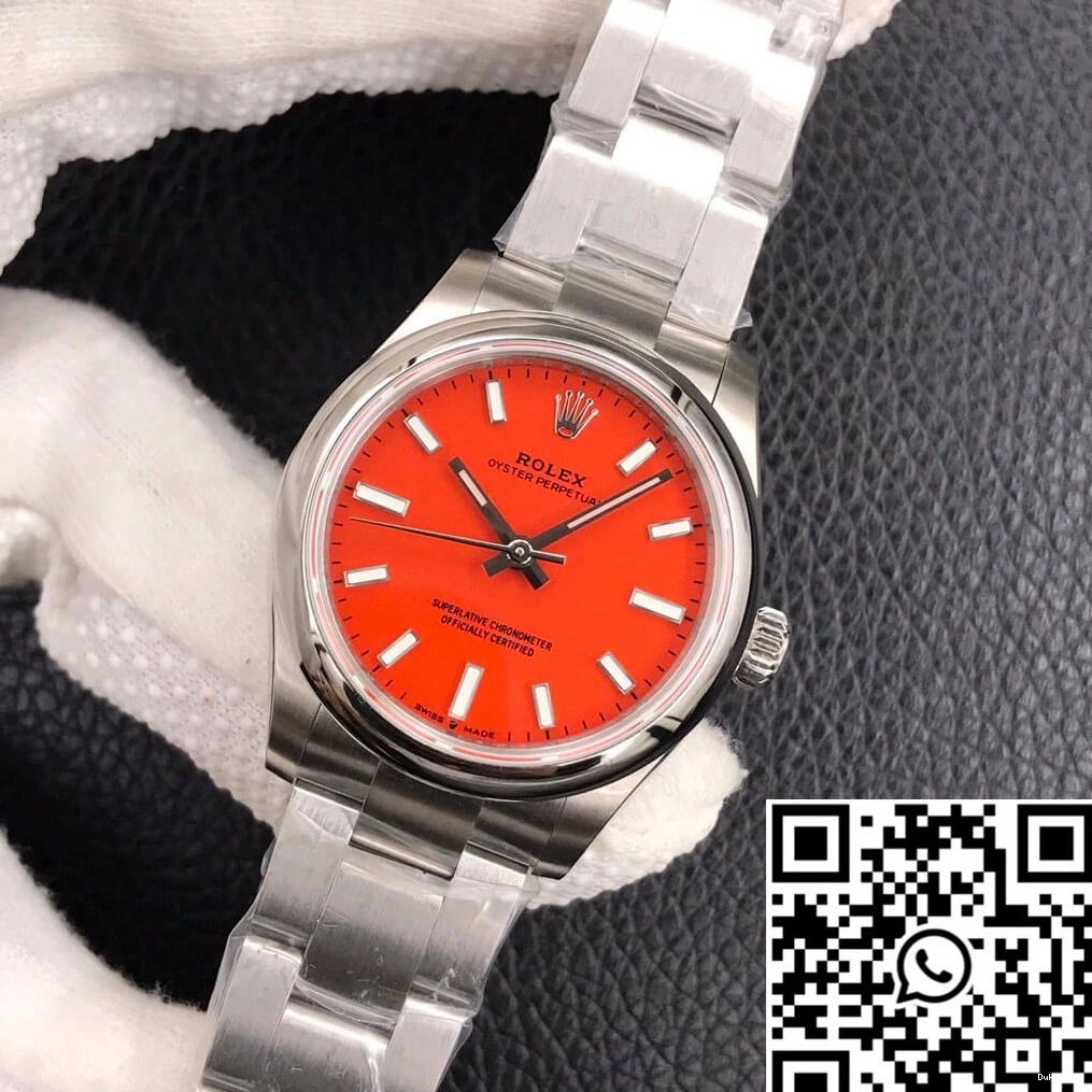 M277200-0008 31MM Oyster Coral EW Rolex Red Factory Perpetual 1297 Dial WrinkleFree 0708
